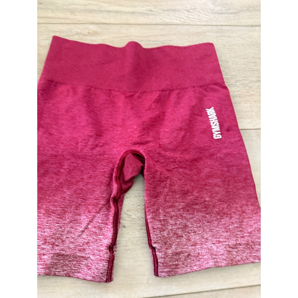 Gymshark Adapt Ombre Seamless Shorts Pink White High Waist Athletic Small 228
